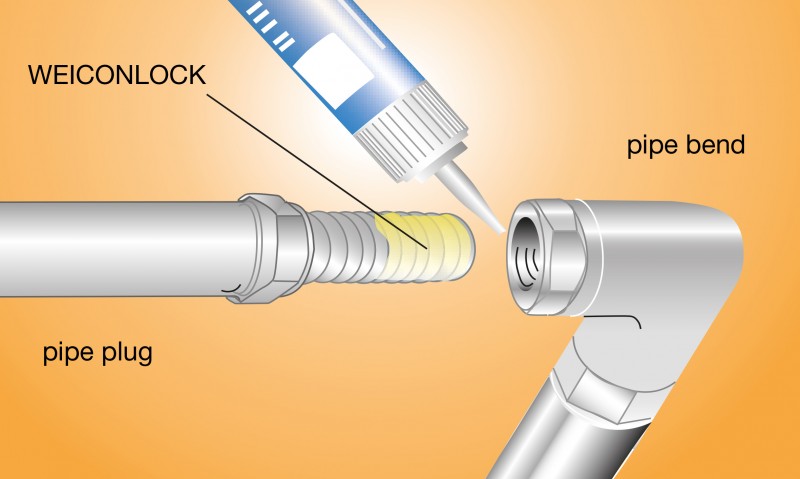 Thread Locker for Threaded Pipes and Fittings Graphic